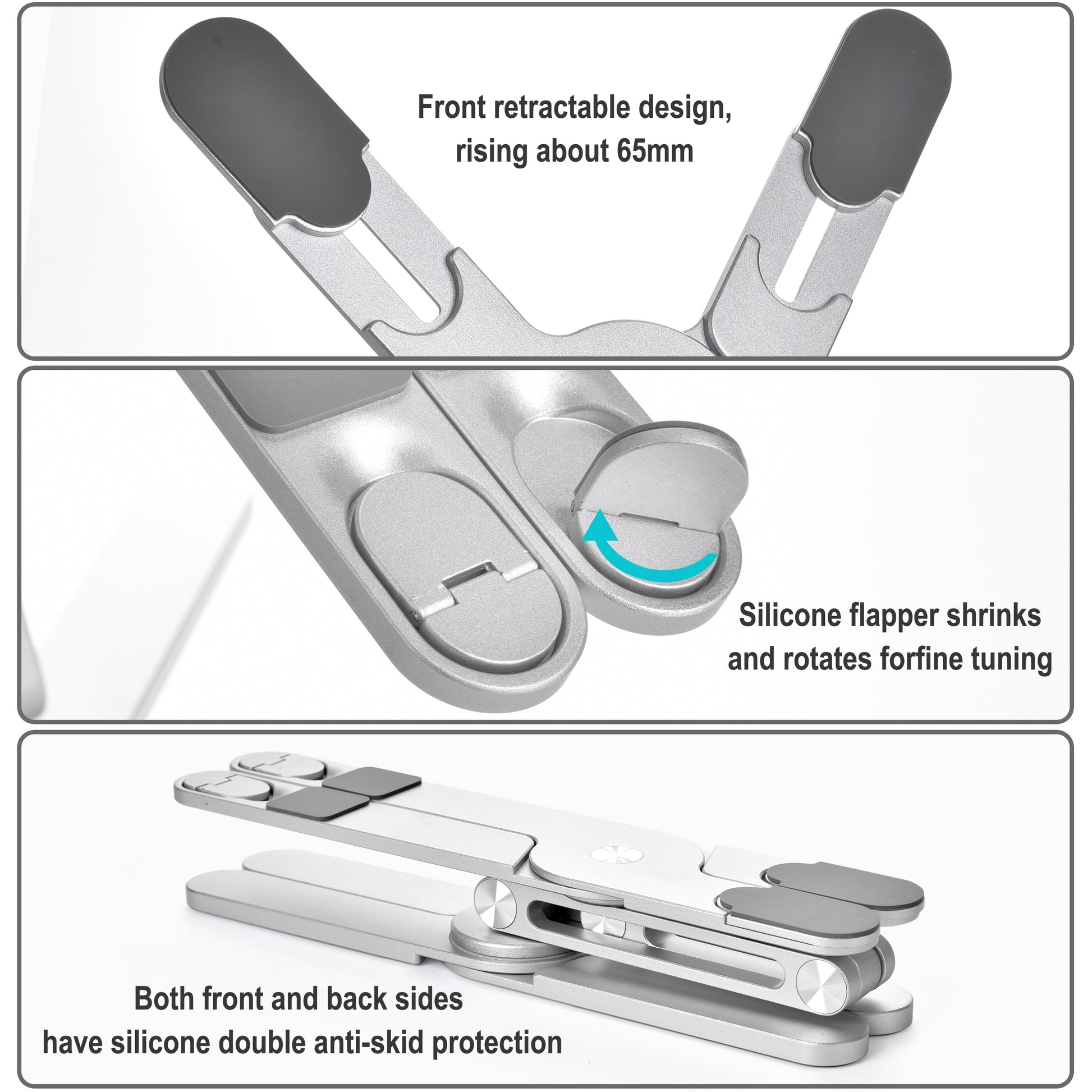 Portable X Type Bracket for Laptop, Foldable Laptop Stand, Adjustable Aluminum Alloy