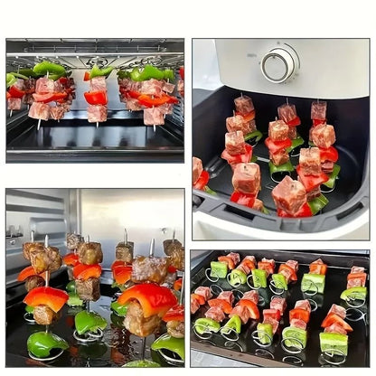 10 Piece Stainless Steel Skewer Set for Air Fryer Grill Oven