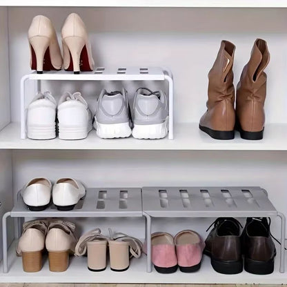 Adjustable Multi-Tier Plastic Shoe Rack – Space-Saving Storage Organizer for Home, Dorm & Closet