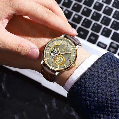 POEDAGAR Mens Automatic Mechanical Watch  Luxury Tourbillon Design Waterproof  Luminous Sport Style 5