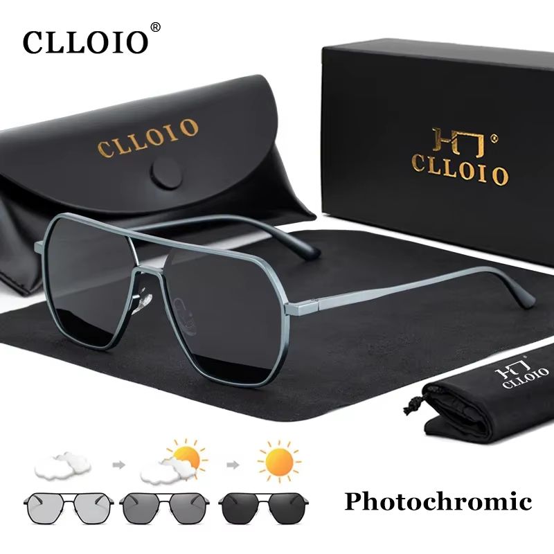 Aluminum Photochromic Sunglasses – Polarized Anti-Glare Chameleon Glasses for Men & Women