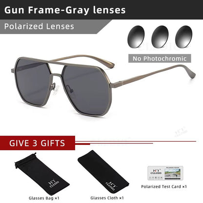 Aluminum Photochromic Sunglasses  Polarized AntiGlare Chameleon Glasses For Men  Women 10
