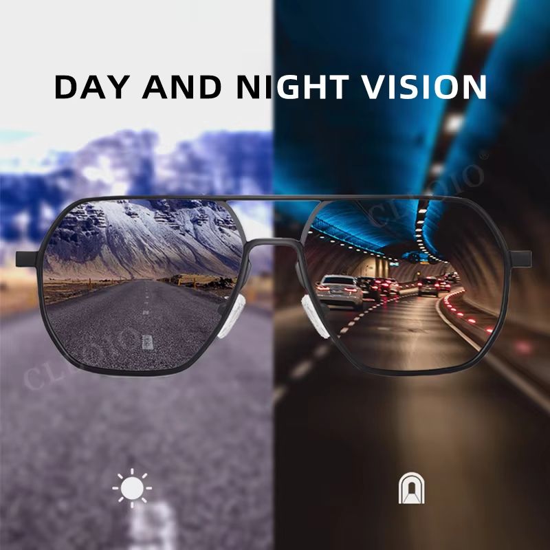 Aluminum Photochromic Sunglasses  Polarized AntiGlare Chameleon Glasses For Men  Women 3