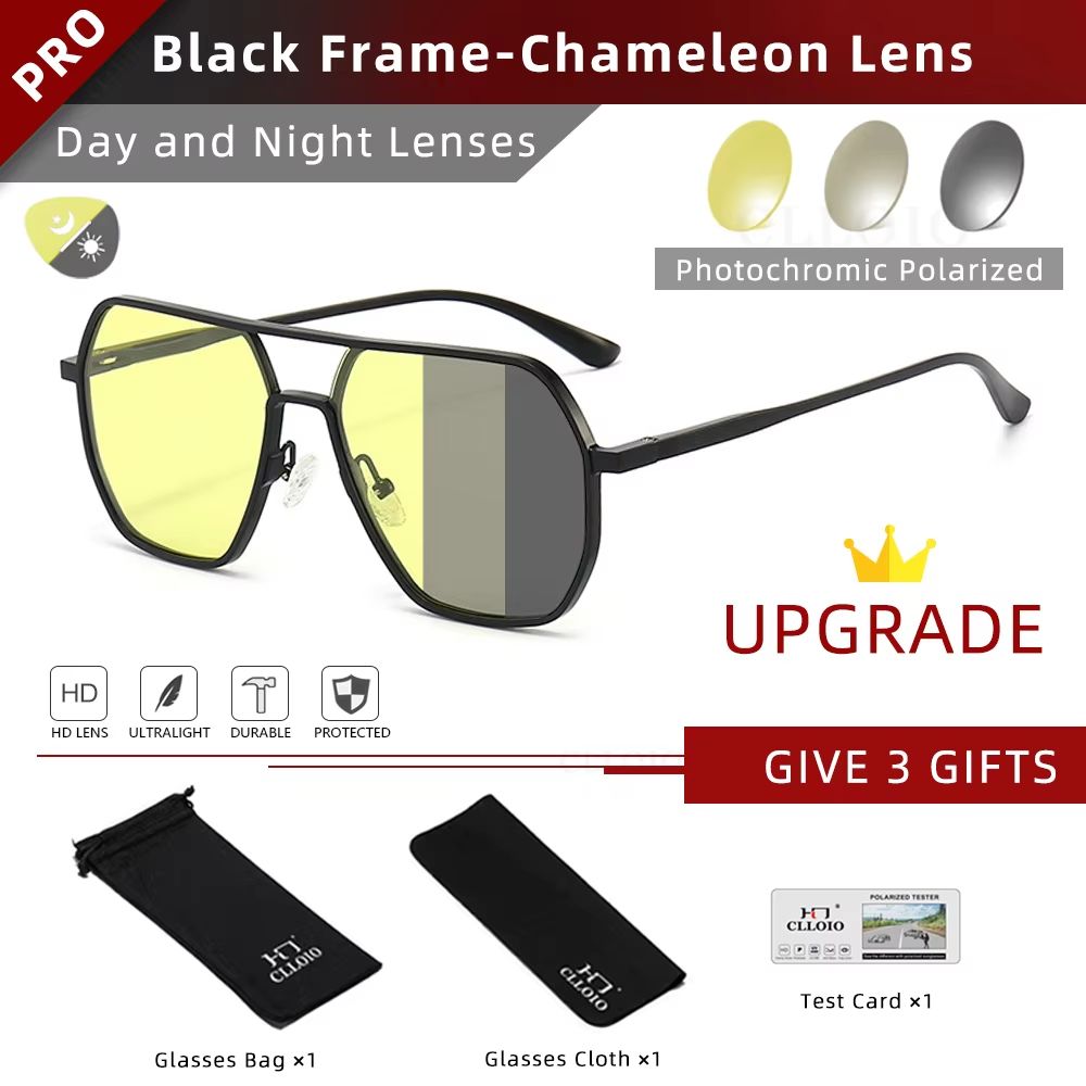 Aluminum Photochromic Sunglasses  Polarized AntiGlare Chameleon Glasses For Men  Women 7