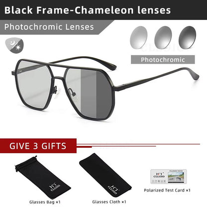 Aluminum Photochromic Sunglasses  Polarized AntiGlare Chameleon Glasses For Men  Women 8