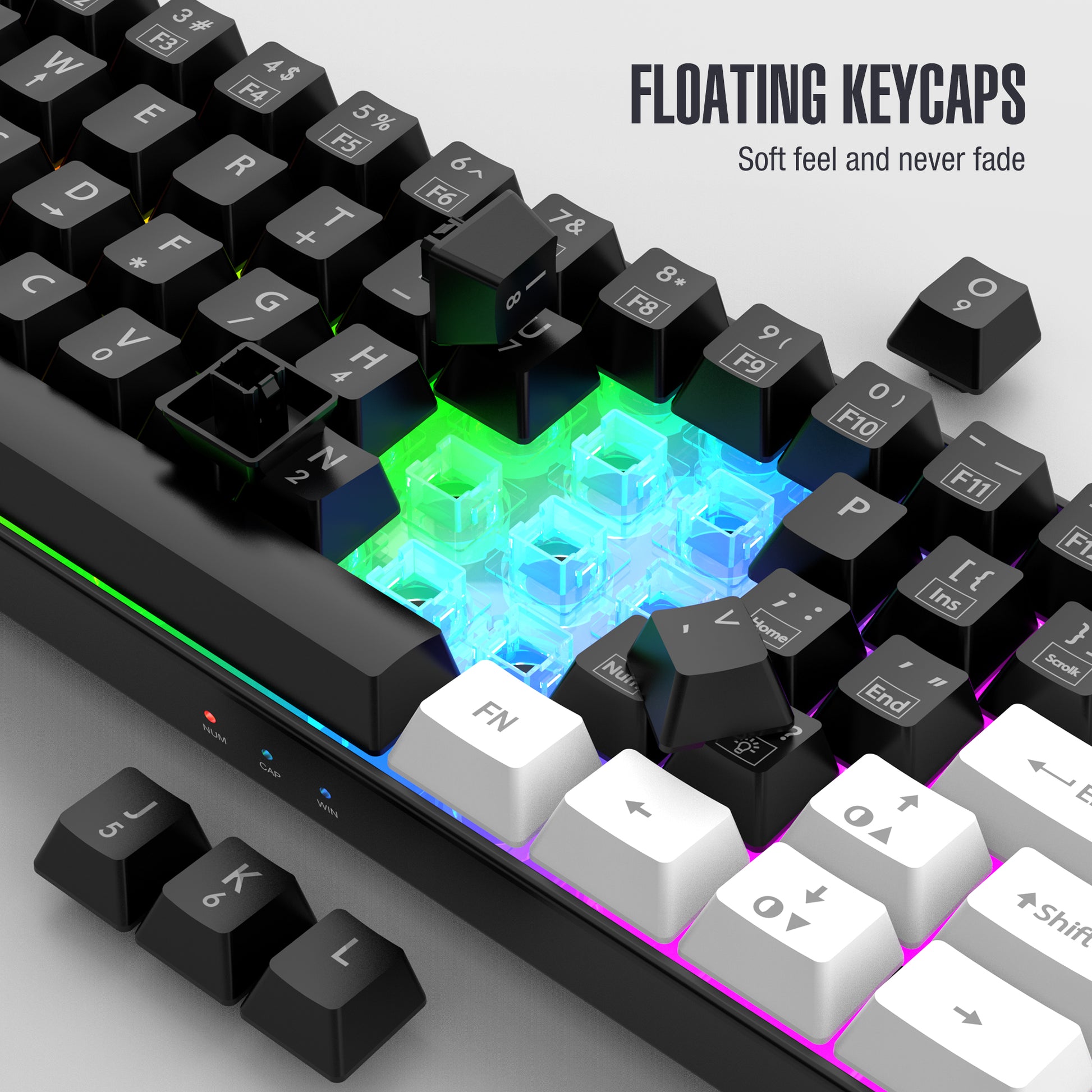 RGB backlit ultra-small wired game keyboard, waterproof portable, computer MAC gaming keyboard