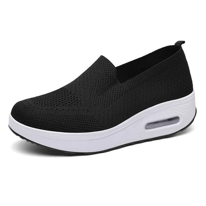 Womens Swing Shoes Mesh Loafers Flat Platform Sneakers Spring Autumn Height Increasing Wedges Comfo 6