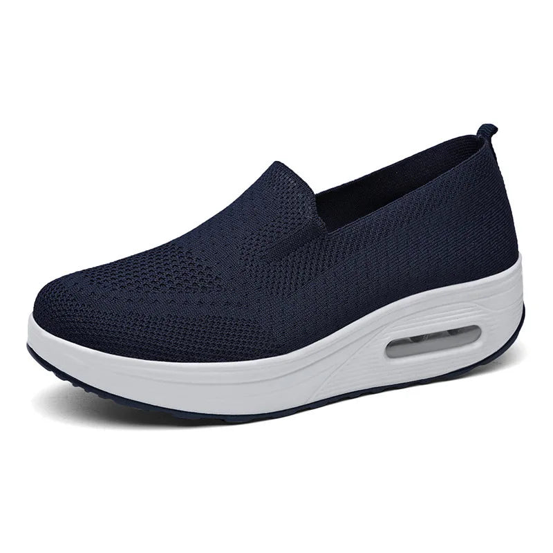 Womens Swing Shoes Mesh Loafers Flat Platform Sneakers Spring Autumn Height Increasing Wedges Comfo 7