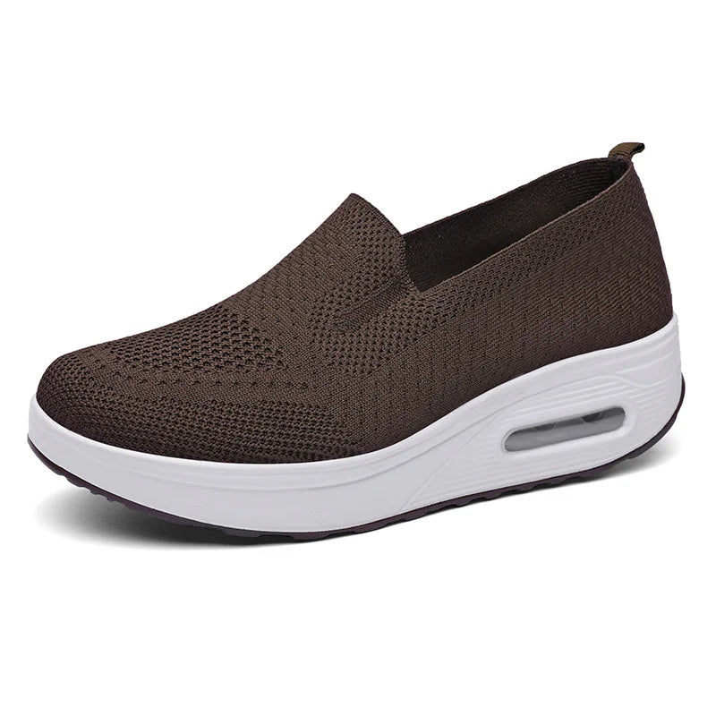 Womens Swing Shoes Mesh Loafers Flat Platform Sneakers Spring Autumn Height Increasing Wedges Comfo 8
