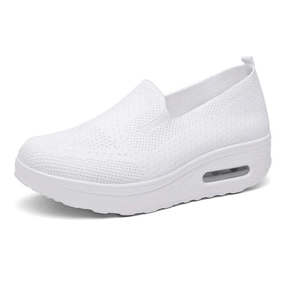 Womens Swing Shoes Mesh Loafers Flat Platform Sneakers Spring Autumn Height Increasing Wedges Comfo 10
