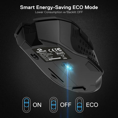 2.4Ghz Wireless Gaming Mouse Redragon M656 Gainer, 4000 DPI, 5 DPI Levels, 7 Macro Buttons, Red LED