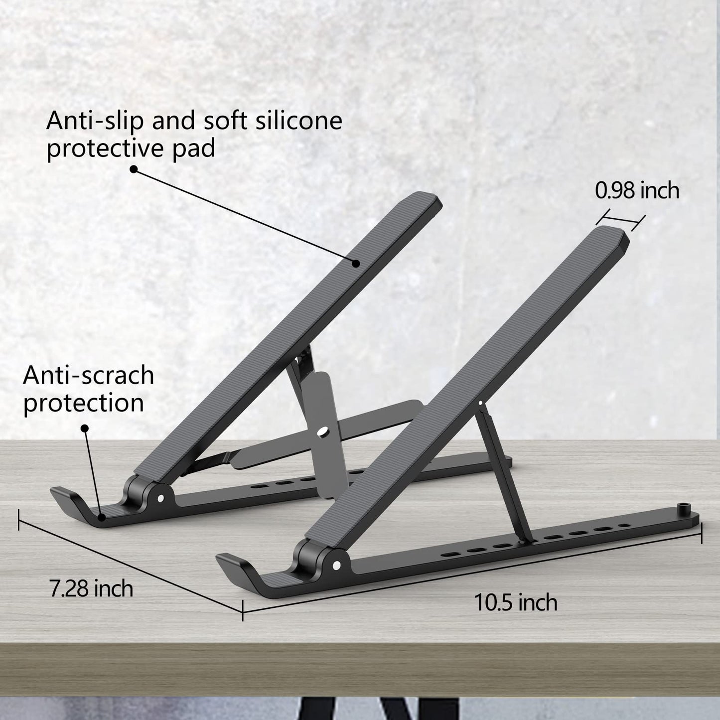 Portable Notebook Stand, Foldable Adjustable Riser Cooling Bracket Universal