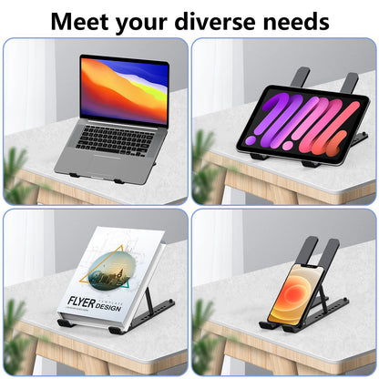 Portable Notebook Stand, Foldable Adjustable Riser Cooling Bracket Universal