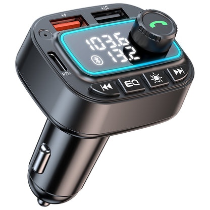 Bluetooth 5.3 FM Transmitter Car Adapter, 30W USB C Car Charger, Wireless Radio MP3 Player Hands Free Calling