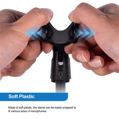 Mini Portable Microphone Stand, Desktop Tripod Adjustable Mic Clip, Universal Lightweight Bracket