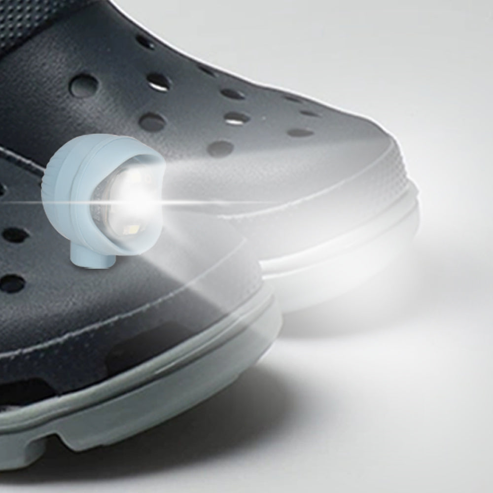 Ultimate Night Adventure Shoe Lights, 2pcs PVC LED Charms with 3 Modes for Safe Night Cycling, Hiking & Dog Walking