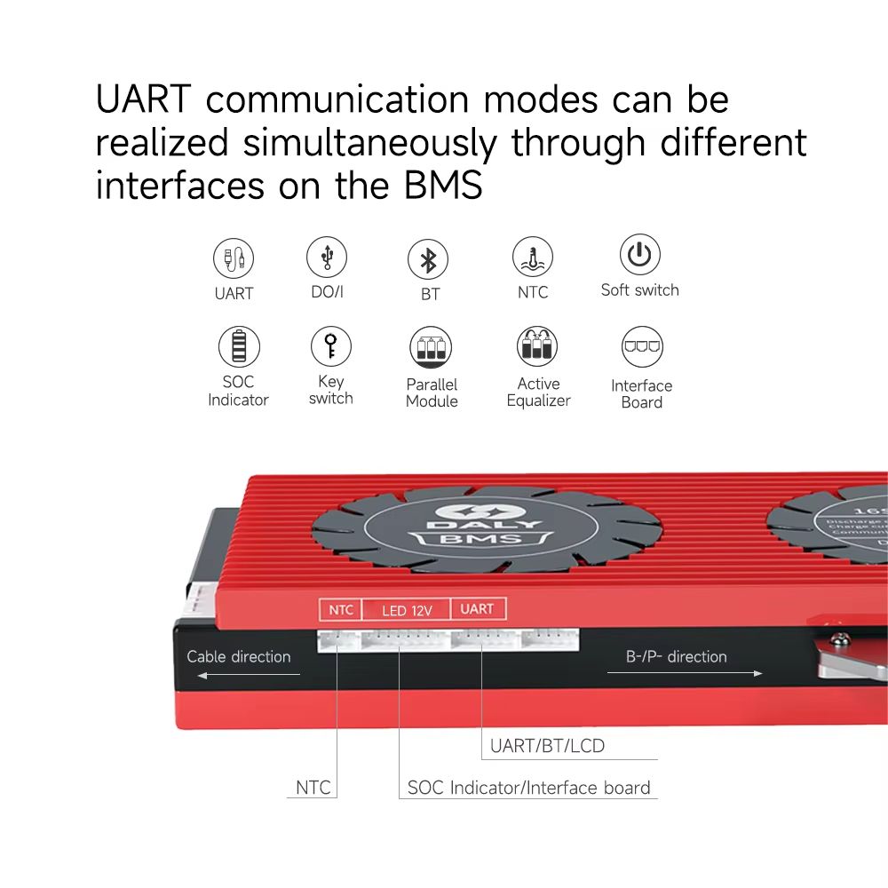 Daly Smart BMS For LiFePO4  LiIon Batteries  10S24S 36V48V HighCurrent Battery Management System 40 4