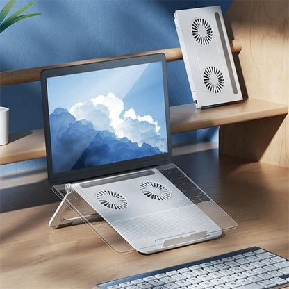 Slim Laptop Cooler, Silent Computer Cooling Fans, Portable Laptop Cooler, Mute Base Game Use, Stable Stand, Laptop