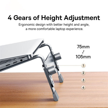 Portable Notebook Support Holder Baseus Adjustable Laptop Stand Aluminum MacBook Air Pro Cooling Br 1