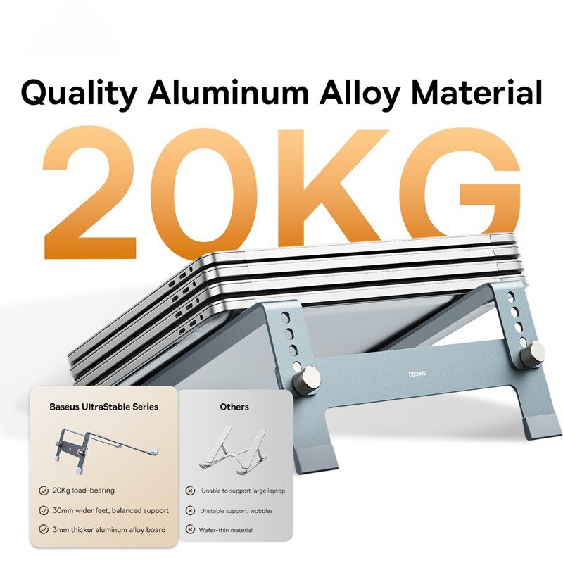 Portable Notebook Support Holder Baseus Adjustable Laptop Stand Aluminum MacBook Air Pro Cooling Br 2