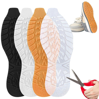 Shoe Sole Repair Kit,1Pair Cuttable Non Slip Rubber Outsoles, Replace Worn Soles & Enhance Grip with DIY Stickers & Pads
