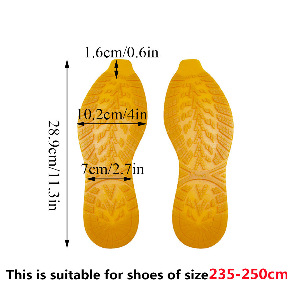 Shoe Sole Repair Kit,1Pair Cuttable Non Slip Rubber Outsoles, Replace Worn Soles & Enhance Grip with DIY Stickers & Pads