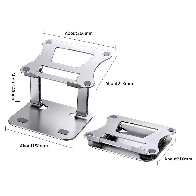 Adjustable Tablet Stand Laptop Cooling Stand Folding Aluminum Alloy Portable Support Fits Up To 17  3