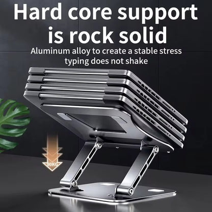 Adjustable Tablet Stand Laptop Cooling Stand Folding Aluminum Alloy Portable Support Fits Up To 17  5