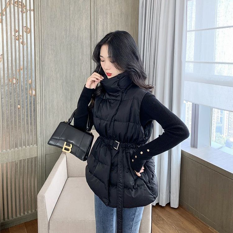 Womens Winter Puffer Vest, Natural Down Sleeveless Jacket, Cold Weather Warm Coat