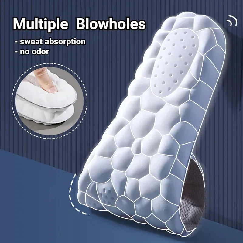 Orthopedic 4D Massage Shoes Insoles Super Soft Latex Sports Insole With Arch Support For Running Ba 2