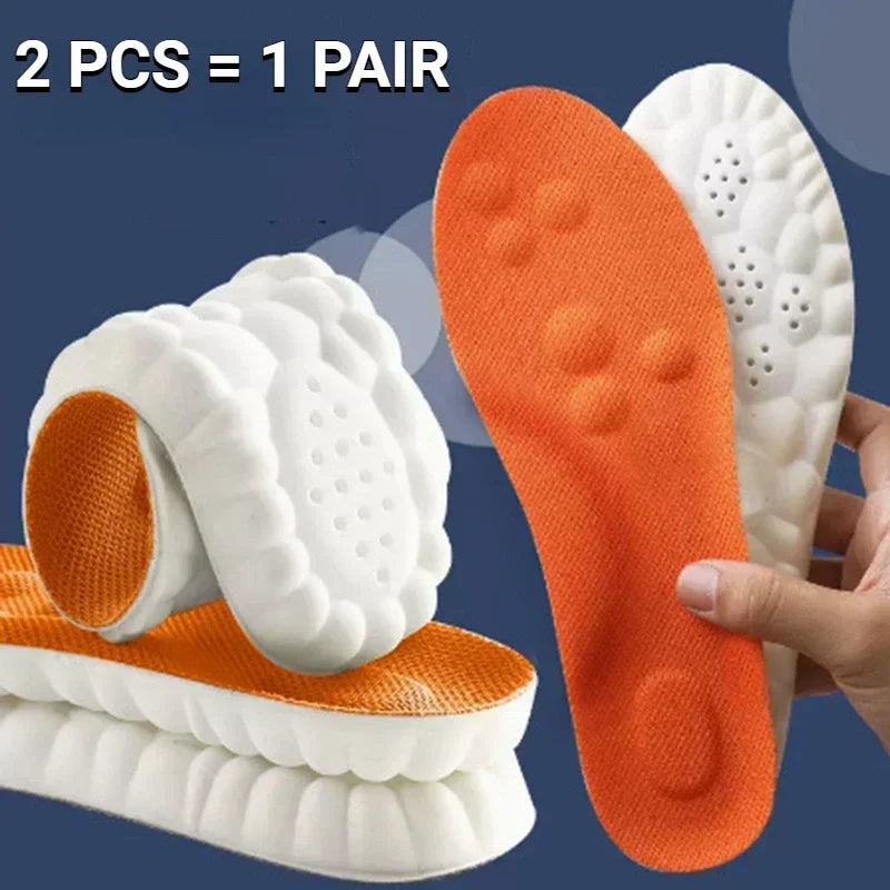 Orthopedic 4D Massage Shoes Insoles Super Soft Latex Sports Insole With Arch Support For Running Ba 5