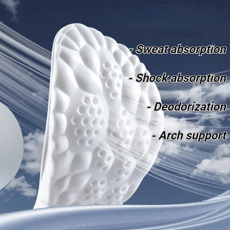 Orthopedic 4D Massage Shoes Insoles Super Soft Latex Sports Insole With Arch Support For Running Ba 6