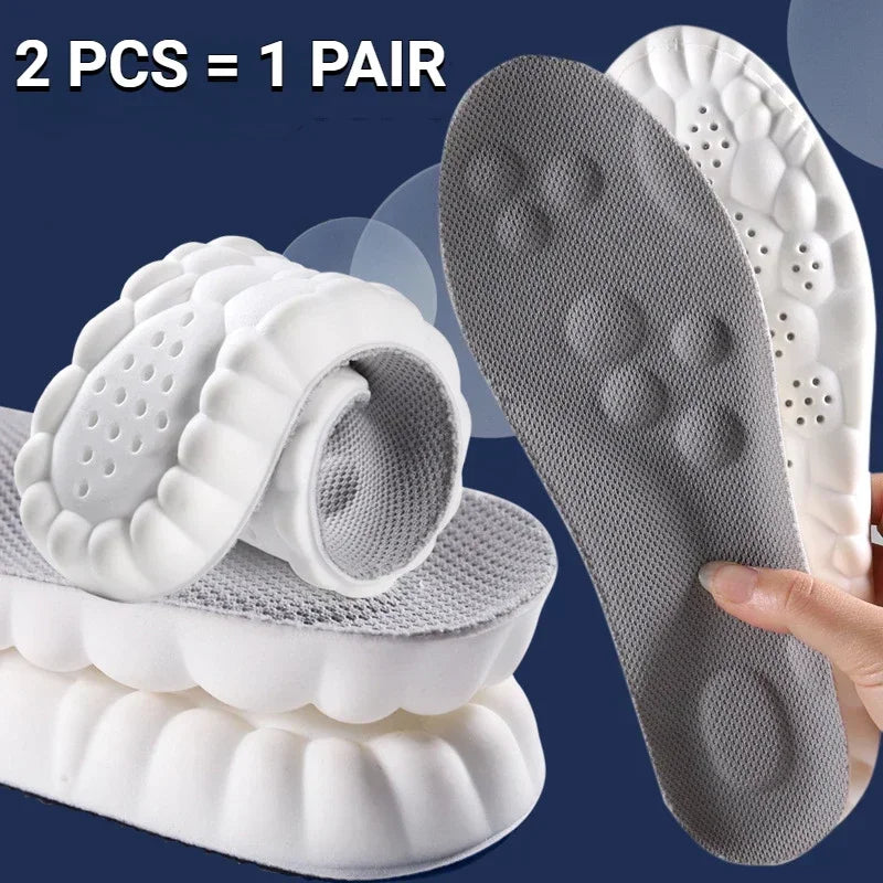 Orthopedic 4D Massage Shoes Insoles Super Soft Latex Sports Insole With Arch Support For Running Ba 10