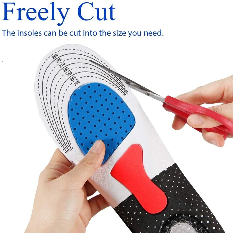 Memory Foam Orthopedic Insoles for Men & Women, Soft Gel Cushion Insert with Silicone Arch Support Pads for Everyday