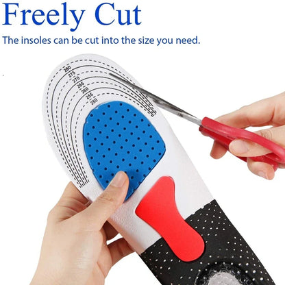 Memory Foam Orthopedic Insoles for Men & Women, Soft Gel Cushion Insert with Silicone Arch Support Pads for Everyday