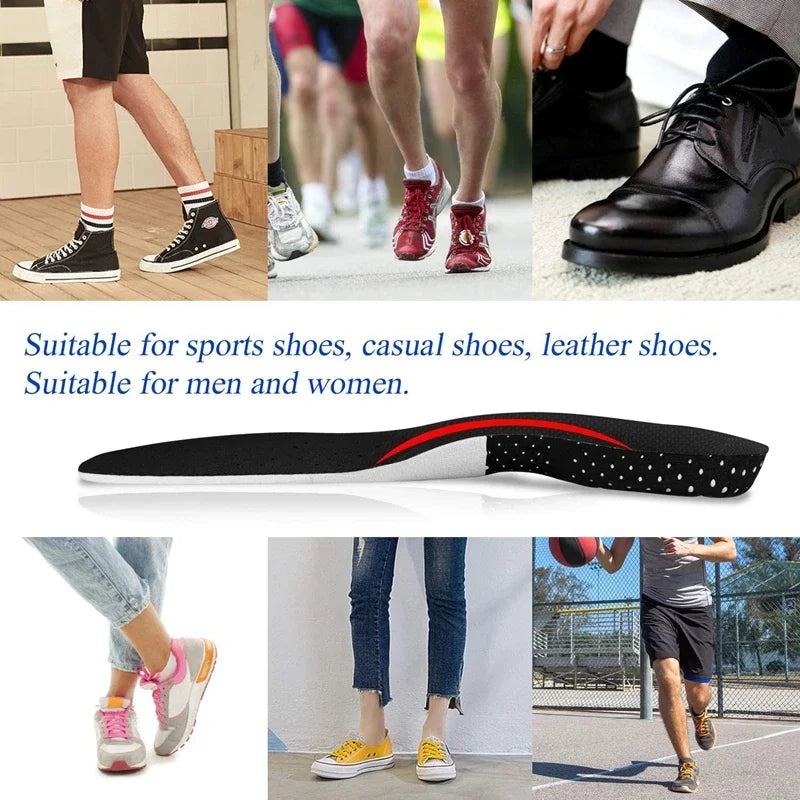 Memory Foam Orthopedic Insoles for Men & Women, Soft Gel Cushion Insert with Silicone Arch Support Pads for Everyday