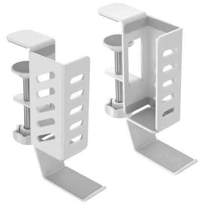 Desk Side Laptop Headphone Mount, 2Pcs Adjustable Hanging Laptop Holder, Space Saving Clamp on Desk for Home, Office