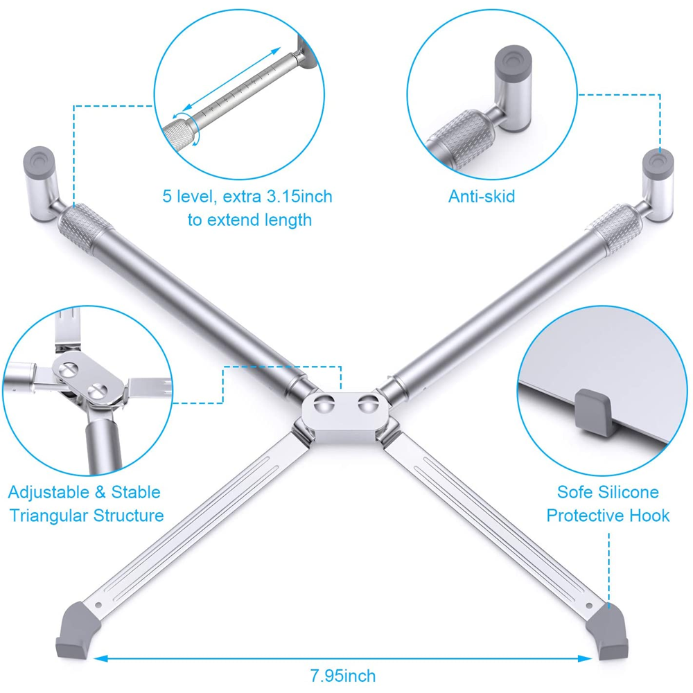 Aluminum Alloy Laptop Stand Portable Foldable Notebook Riser PC Holder Support For Macbook Pro Andr 1