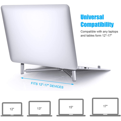 Aluminum Alloy Laptop Stand Portable Foldable Notebook Riser PC Holder Support For Macbook Pro Andr 3