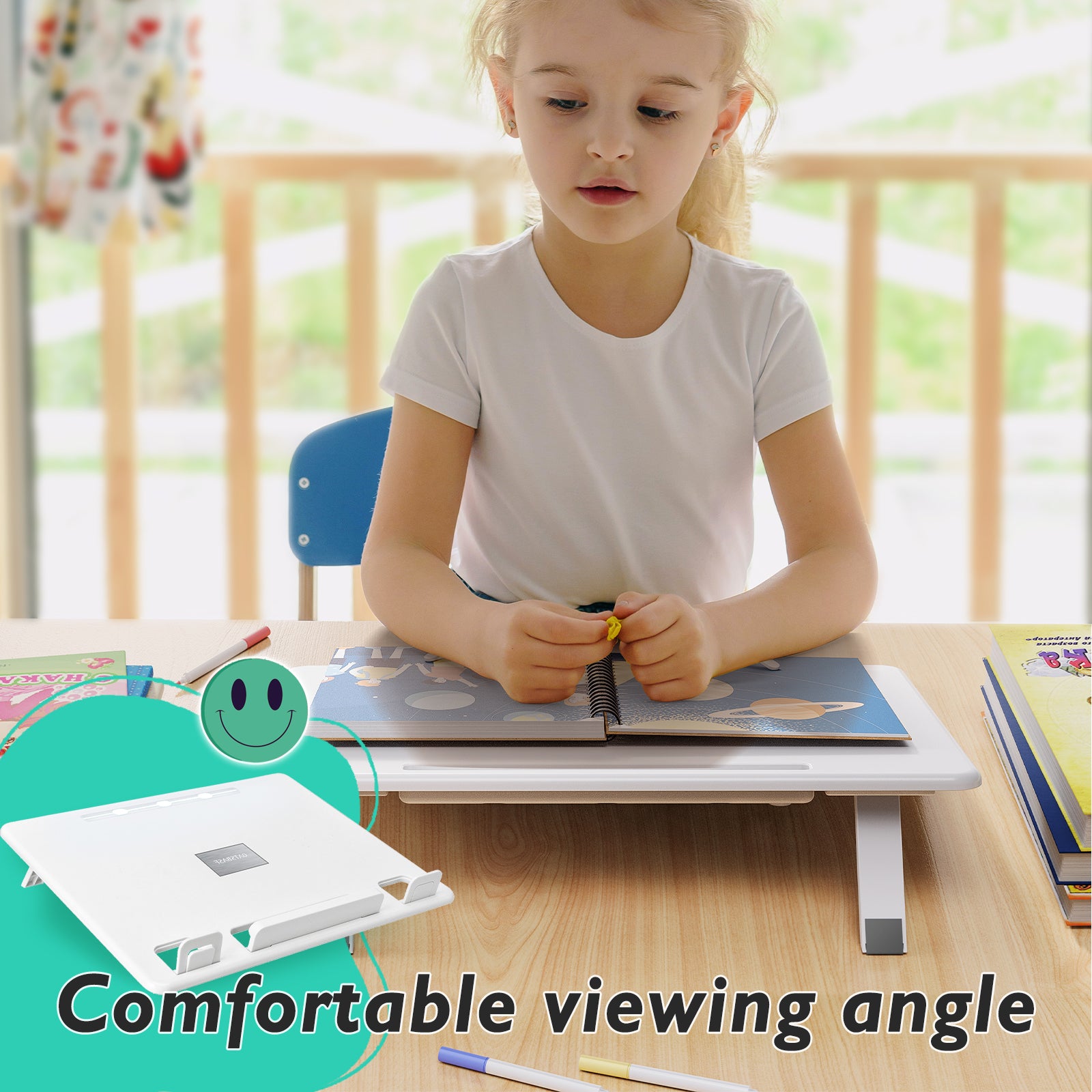 Laptop Holder Book Stand Eary Book Stand For Reading Stable Base Elastic Page Paper Clips Display S