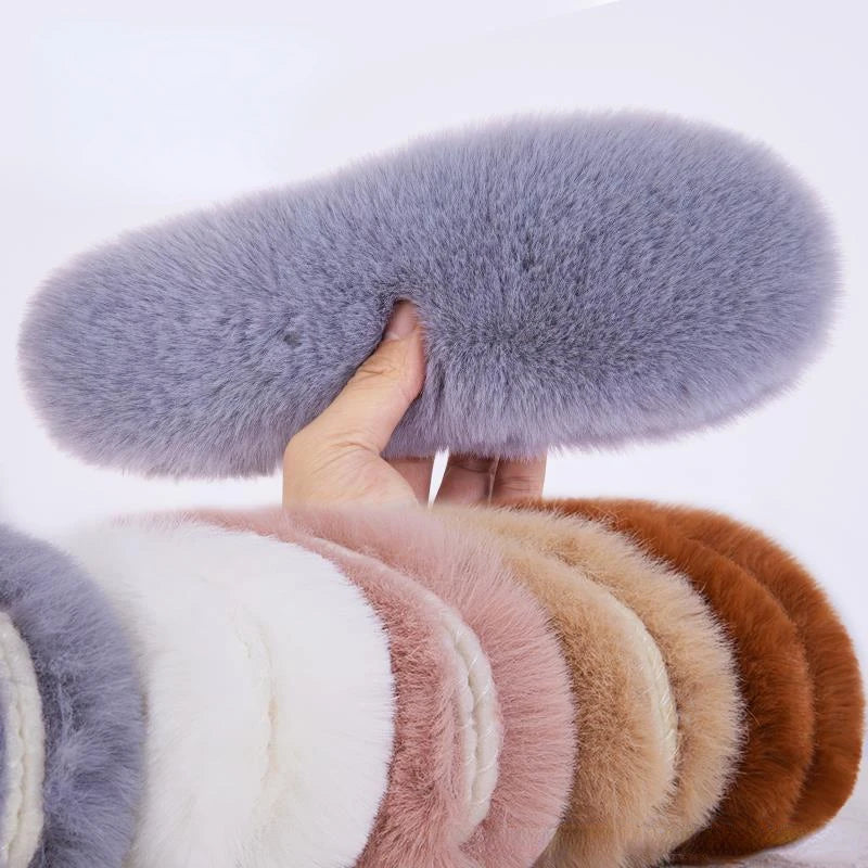 Plush Fluffy Insoles, Soft Thick Warm Imitation Rabbit Fur Winter Shoe Accessories for Men & Women, Cozy Comfort Insole