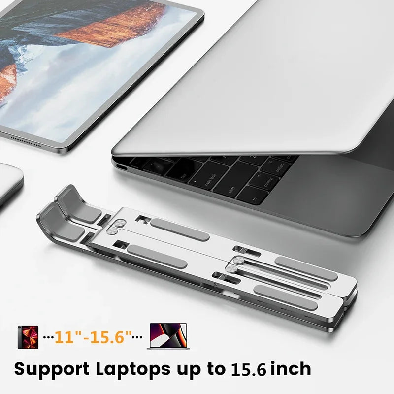 Nonslip Adjustable Laptop Holder Aluminum Alloy Table Stand Portable Notebook Computer Bracket 4