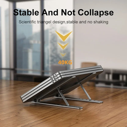 Nonslip Adjustable Laptop Holder Aluminum Alloy Table Stand Portable Notebook Computer Bracket 5