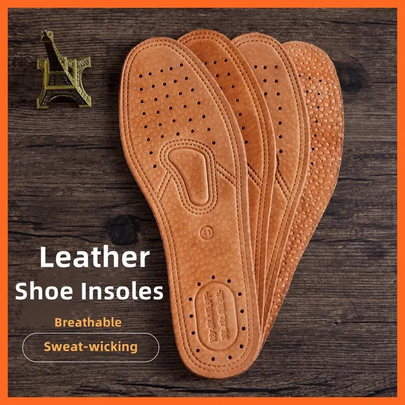 Leather Insoles For Casual Shoes Men Comfortable Deodorant Shoe Insoles Quality Foot Support Sole C 2