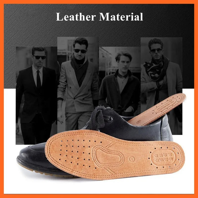 Leather Insoles For Casual Shoes Men Comfortable Deodorant Shoe Insoles Quality Foot Support Sole C 5