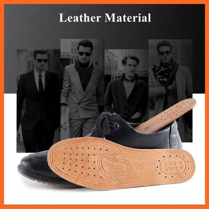 Leather Insoles For Casual Shoes Men Comfortable Deodorant Shoe Insoles Quality Foot Support Sole C 5