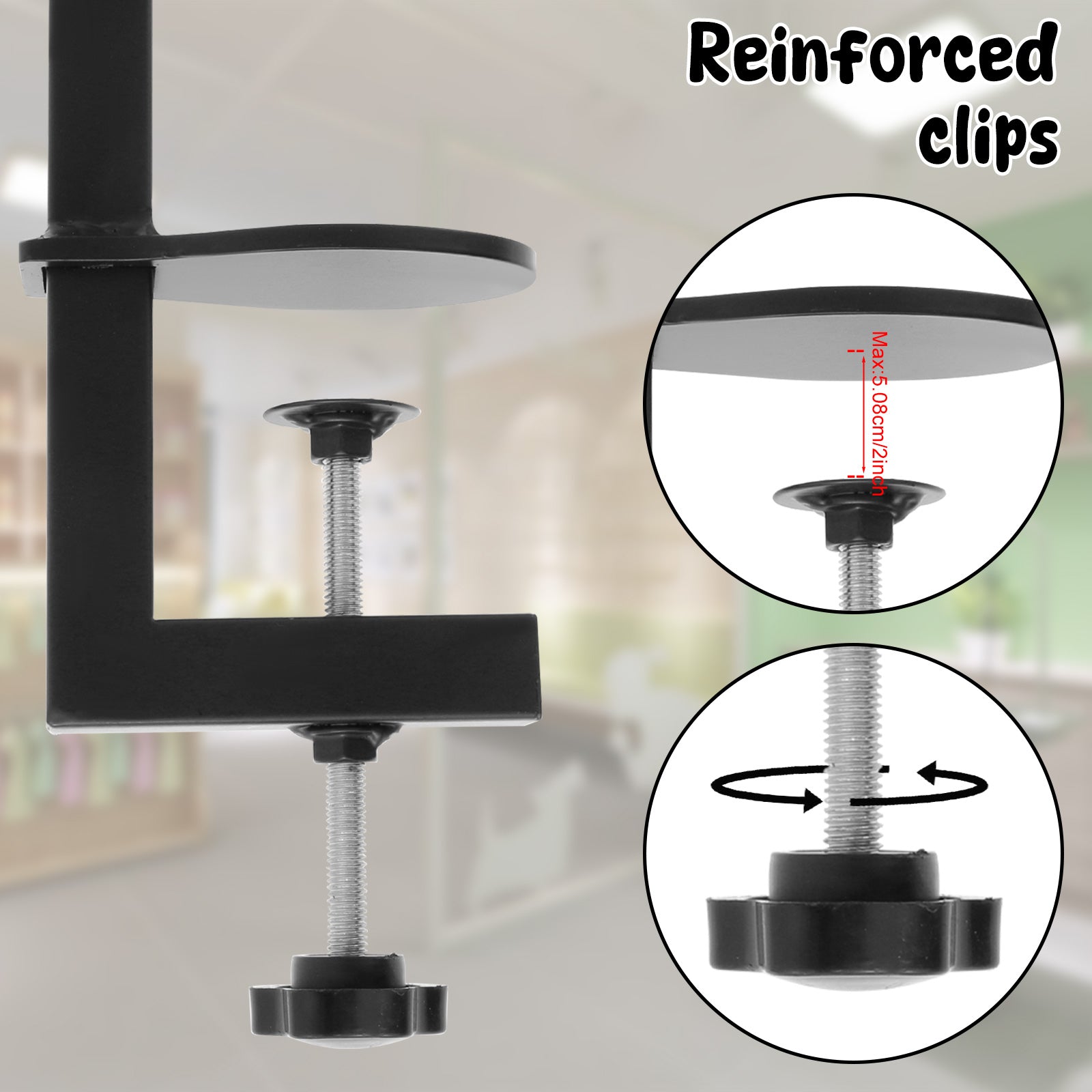 Dog Grooming Table Arm with Clamp,Adjustable Iron Pet Grooming Stand Restraint Leash for Nail Clipping,Haircuts &Bathing