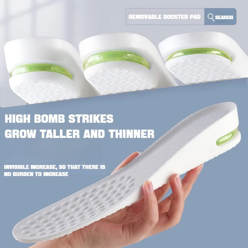 Sports Air Cushion Gel Insoles, Pair Comfortable Shoe Insoles for Men Women Shock Absorbing Pads