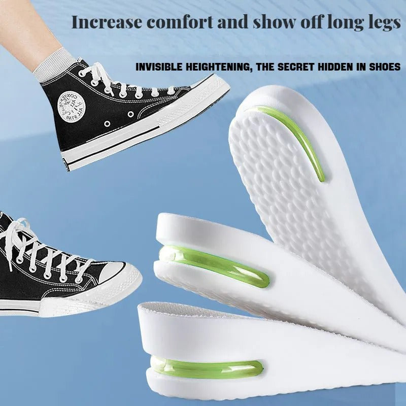 Sports Air Cushion Gel Insoles, Pair Comfortable Shoe Insoles for Men Women Shock Absorbing Pads