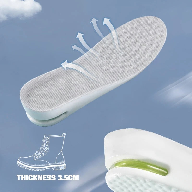 Sports Air Cushion Gel Insoles, Pair Comfortable Shoe Insoles for Men Women Shock Absorbing Pads